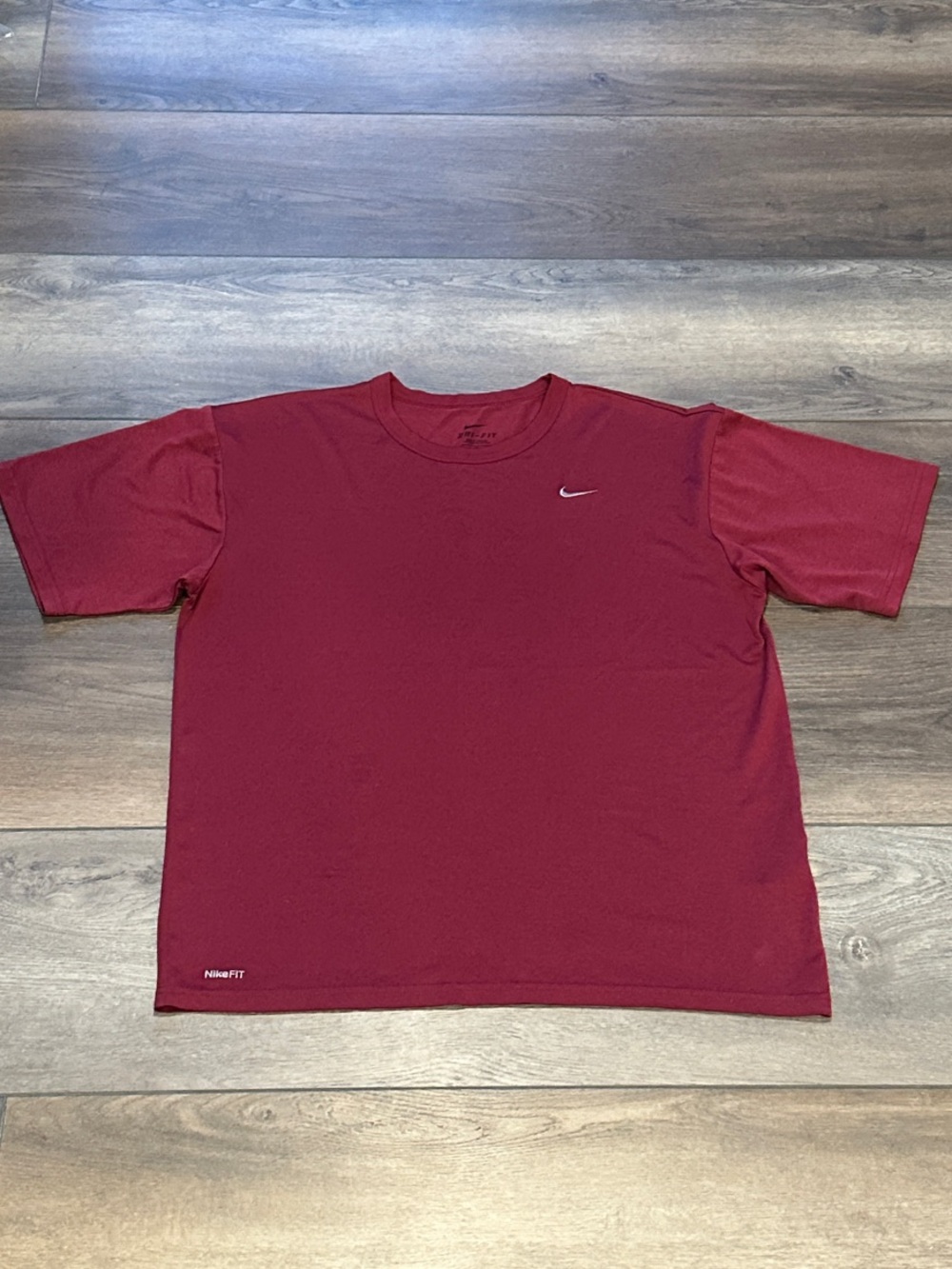 Nike Men’s Maroon Red Short Sleeve Dri-FIT Tee